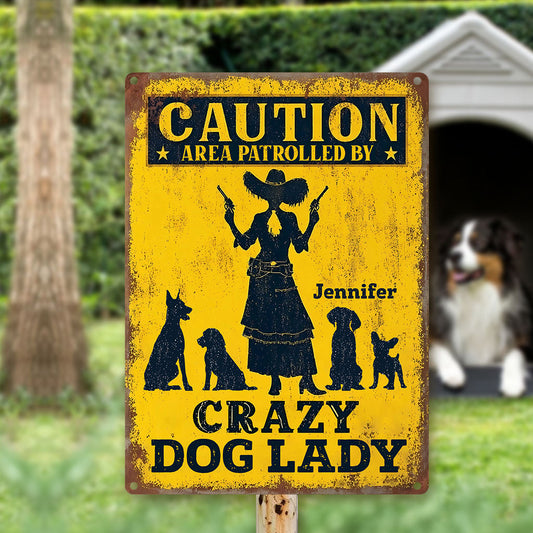 Crazy Cat/ Dog Lady - Personalized Dog Rectangle Metal Sign