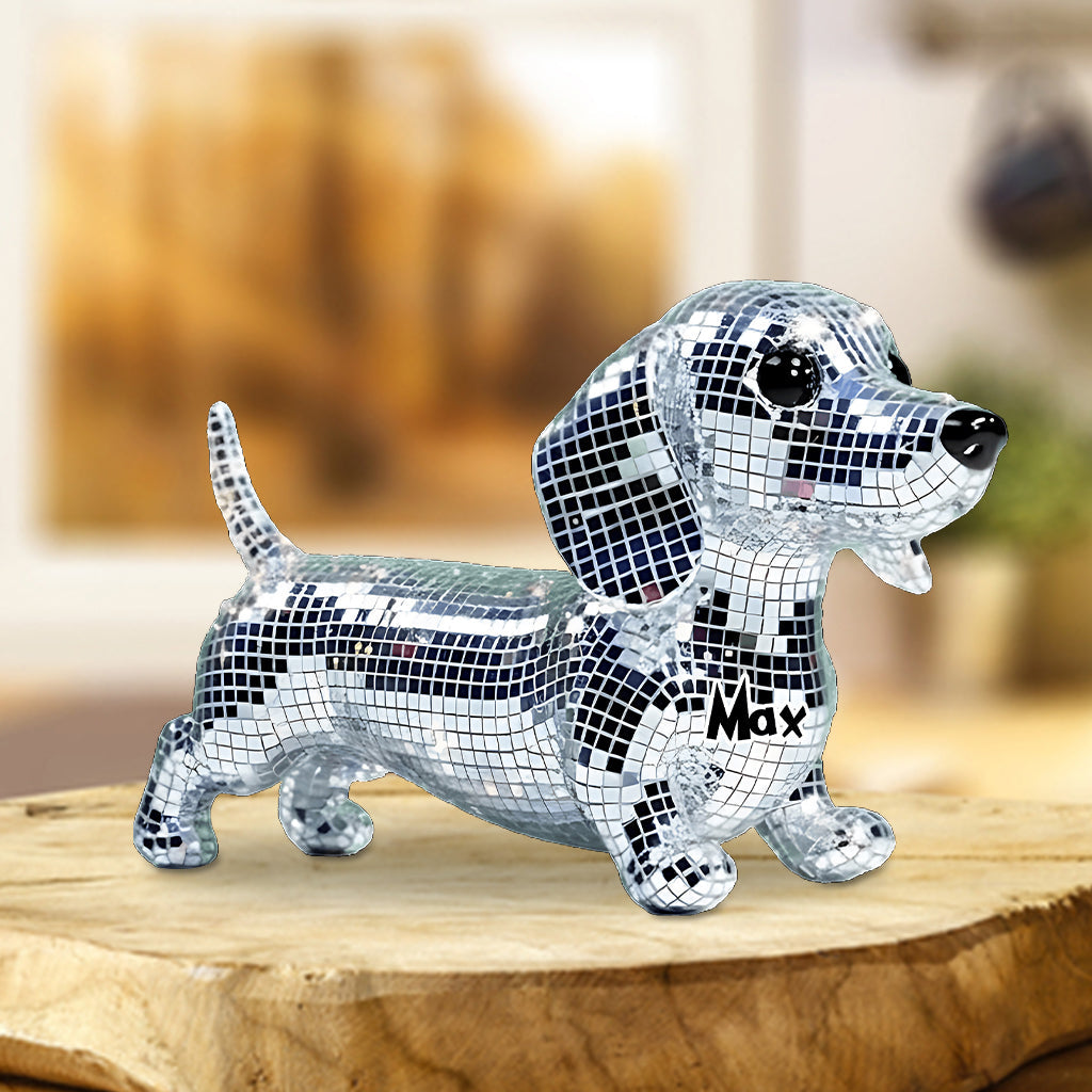 Plaque acrylique personnalisée Mosaic Disco Cute Dogs - Motif chien sur mesure