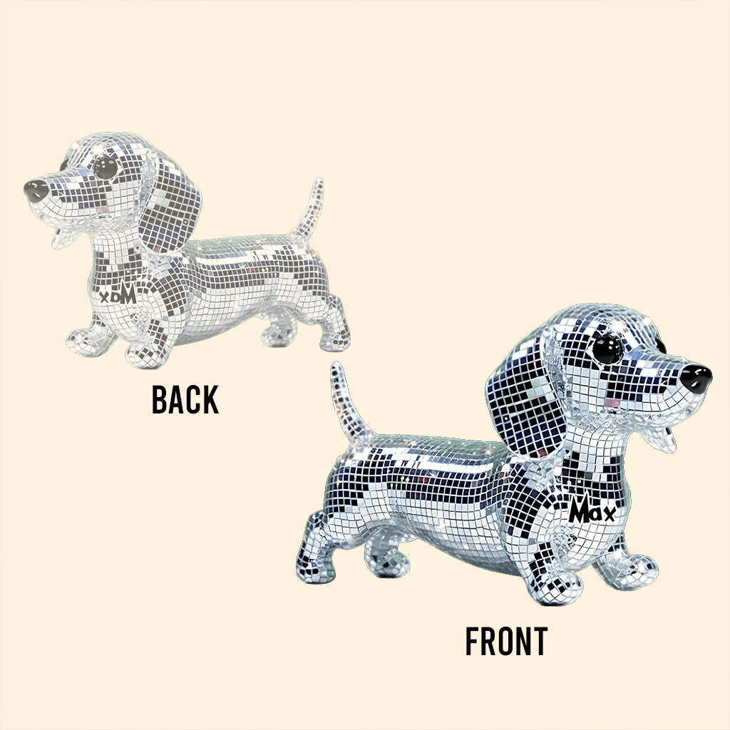 Plaque acrylique personnalisée Mosaic Disco Cute Dogs - Motif chien sur mesure