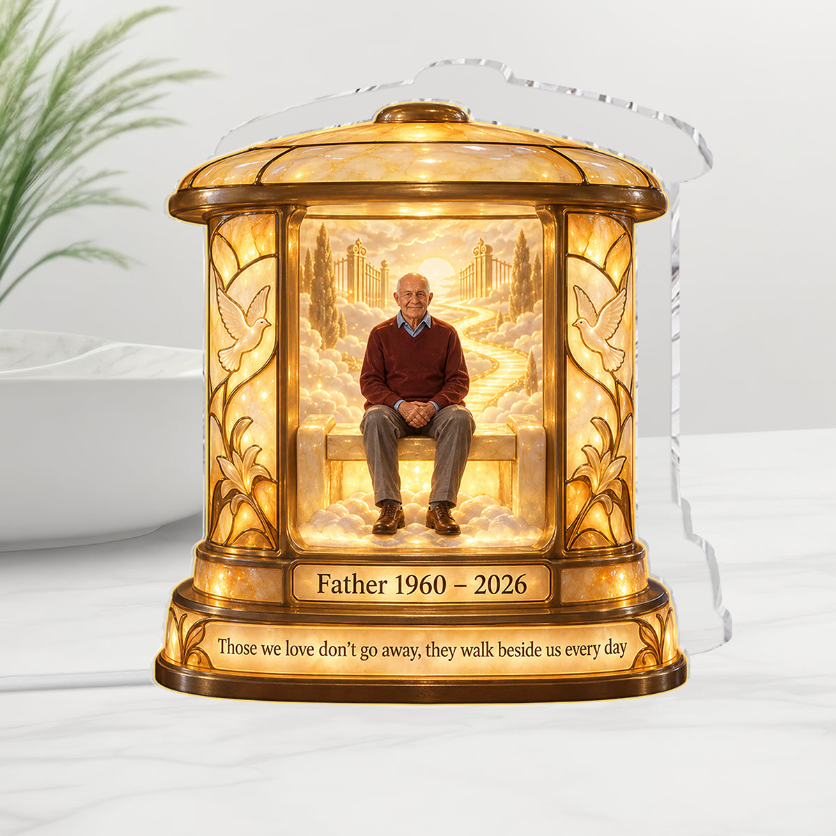 Personalized Memorial Gift, A Beautiful Keepsake to Honor a Loved One - Personalized Memorial Acrylic LED Night Light