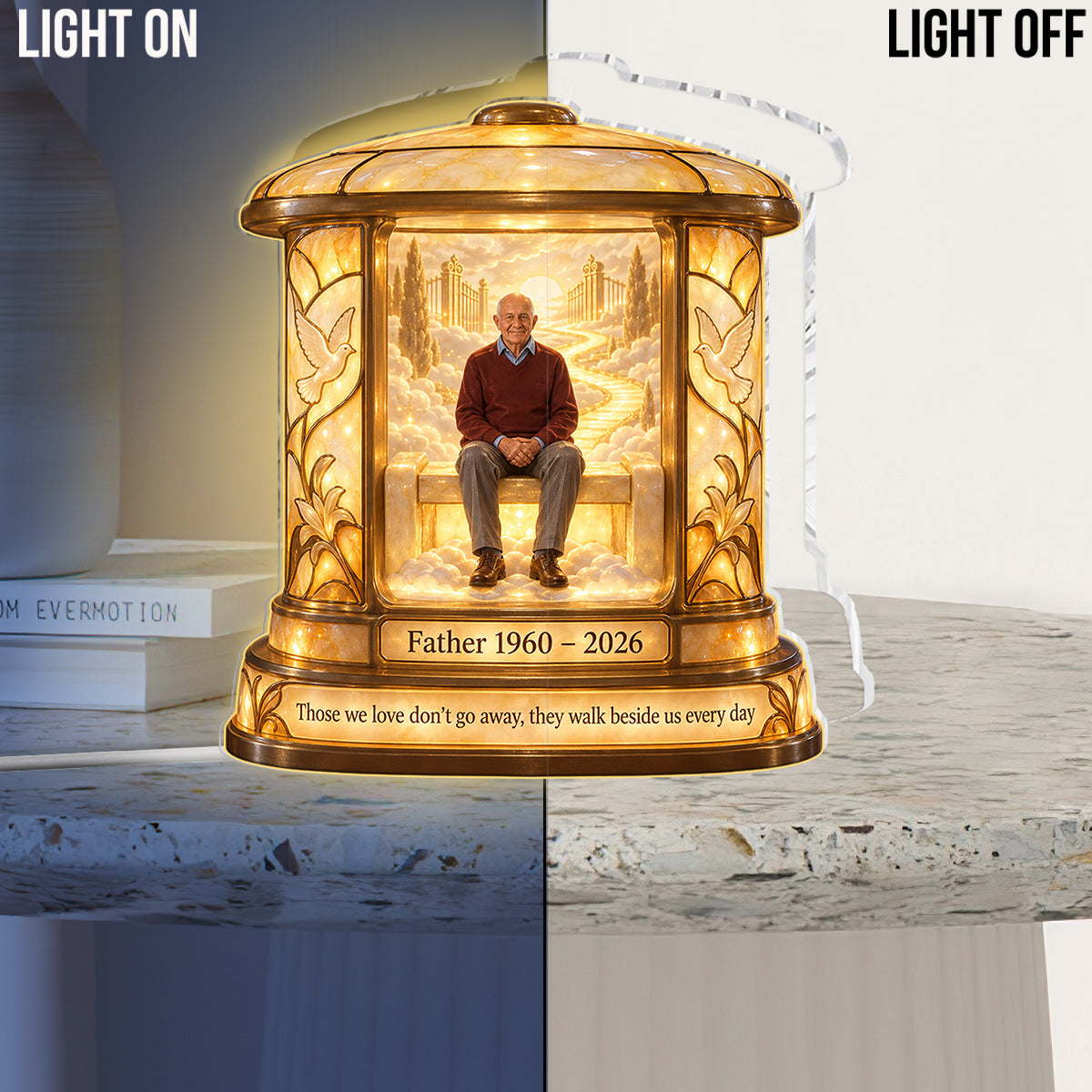 Personalized Memorial Gift, A Beautiful Keepsake to Honor a Loved One - Personalized Memorial Acrylic LED Night Light
