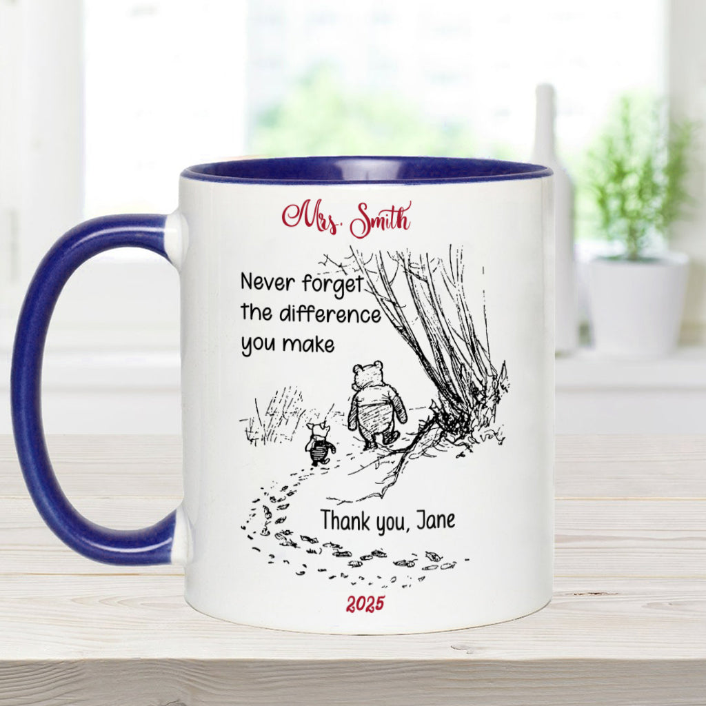 Back To School - Personalized Teacher Accent Mug