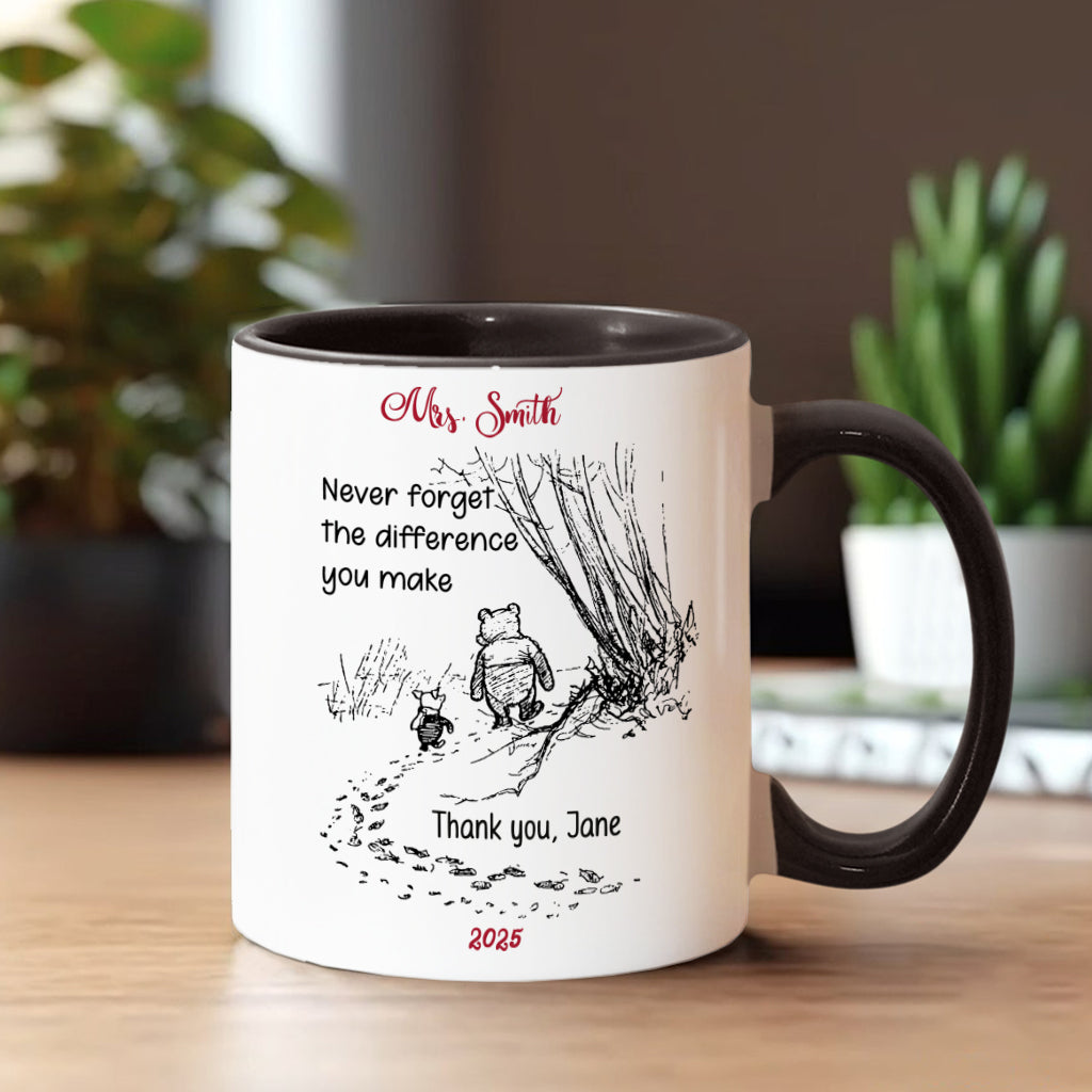 Back To School - Personalized Teacher Accent Mug
