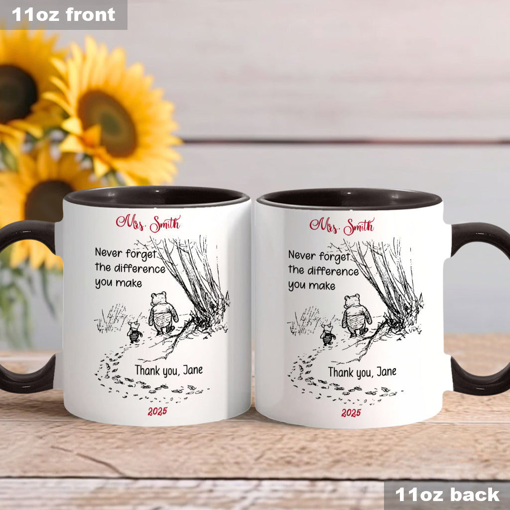 Back To School - Personalized Teacher Accent Mug