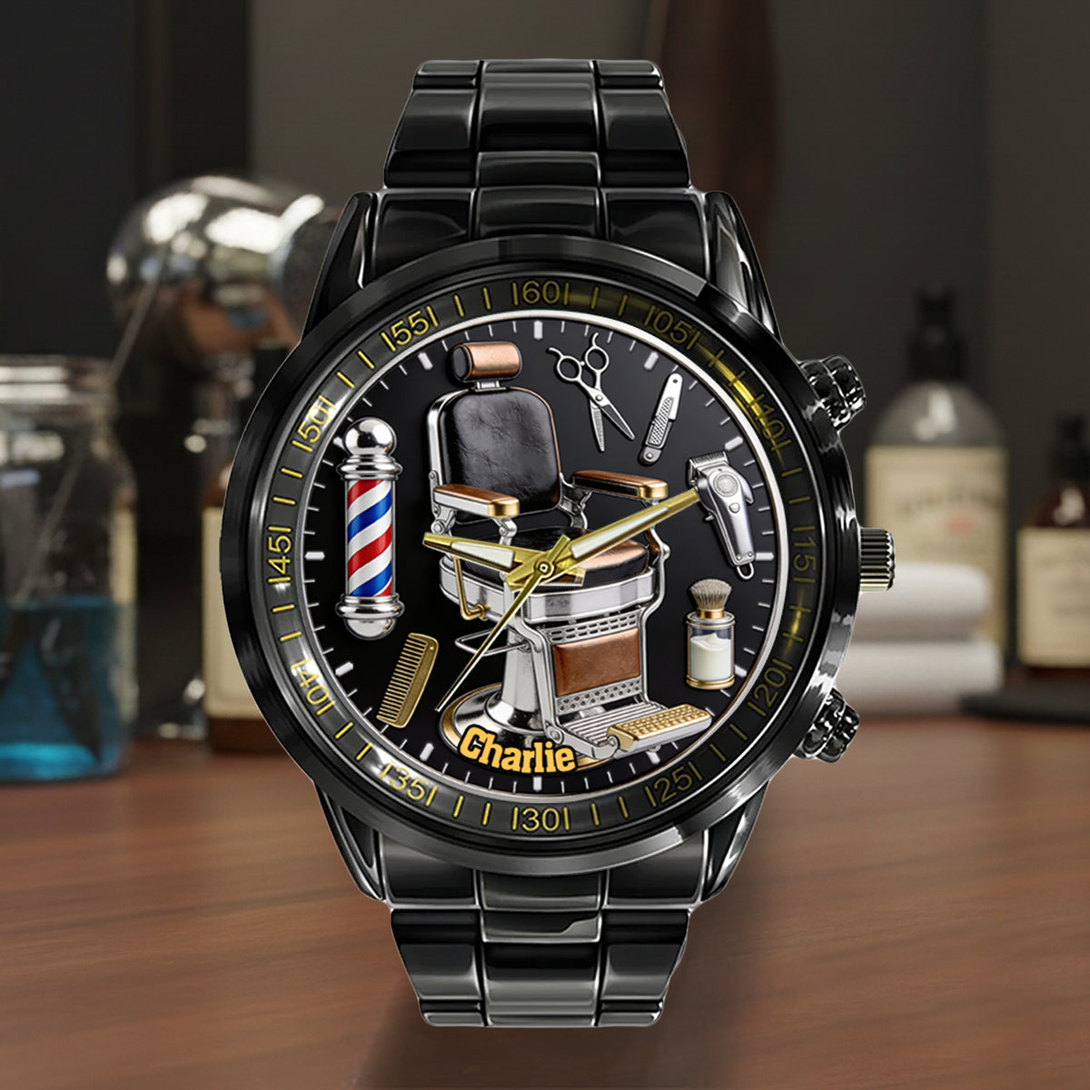 Friseur - Personalisierte Friseur-Handuhr