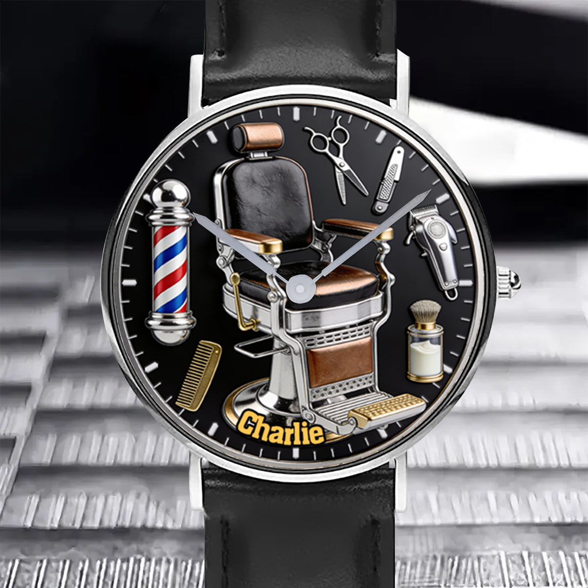 Friseur - Personalisierte Friseur-Handuhr