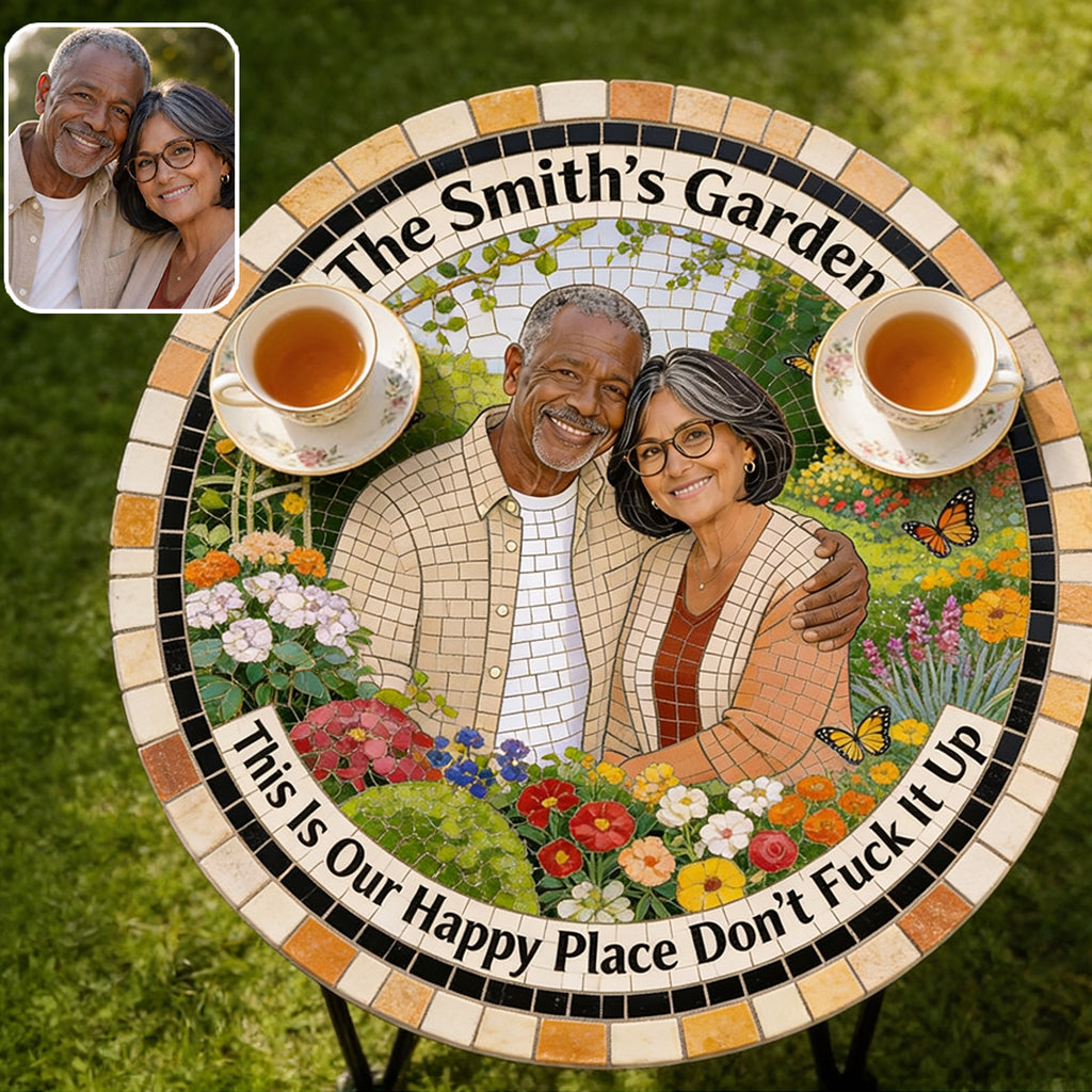 My Happy Place - Personalized Gardening Table Custom Shape