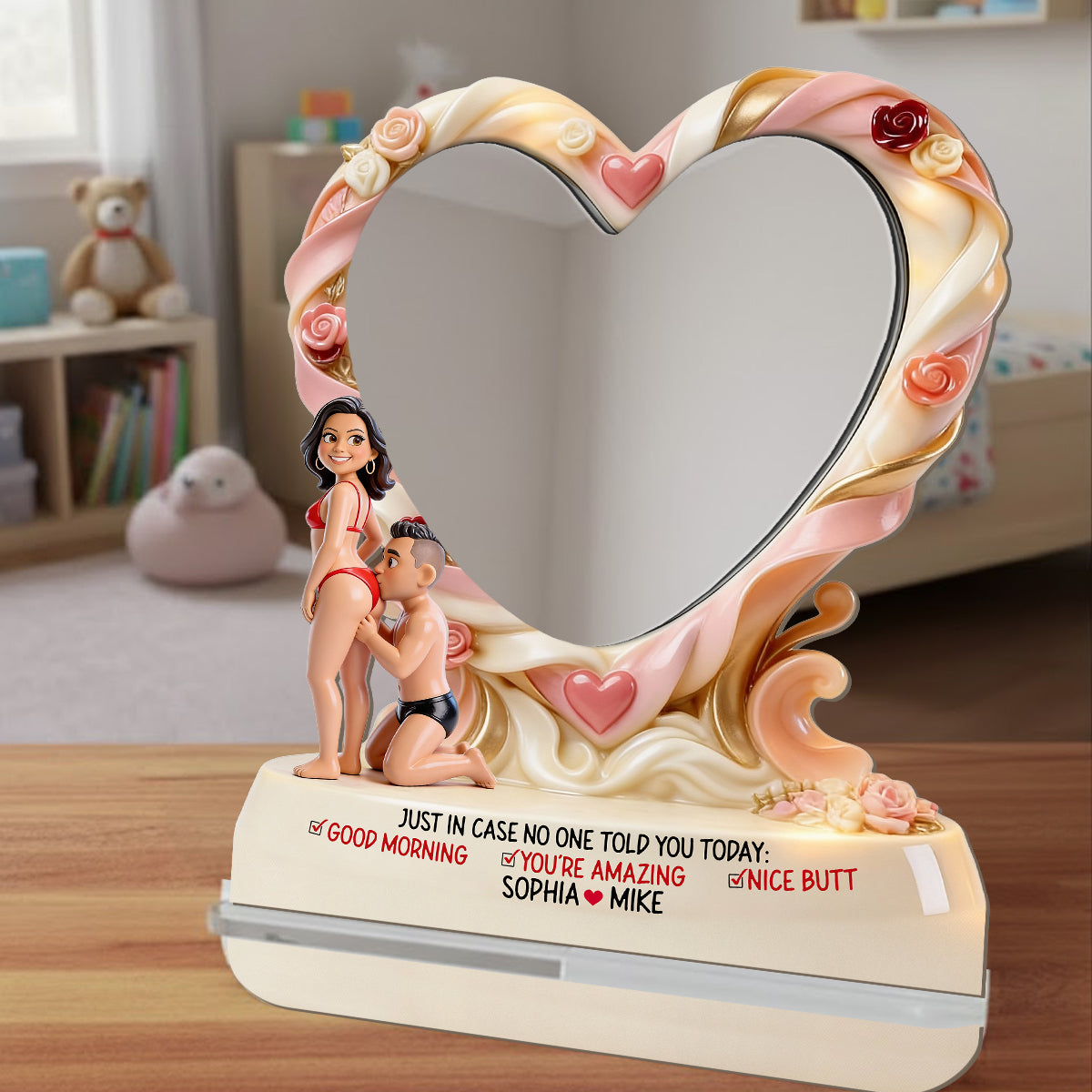 Nice Butt - Personalized Couple Desk Mirror