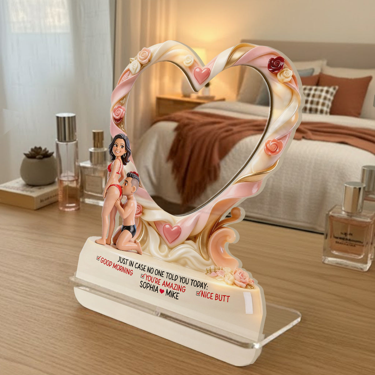 Nice Butt - Personalized Couple Desk Mirror
