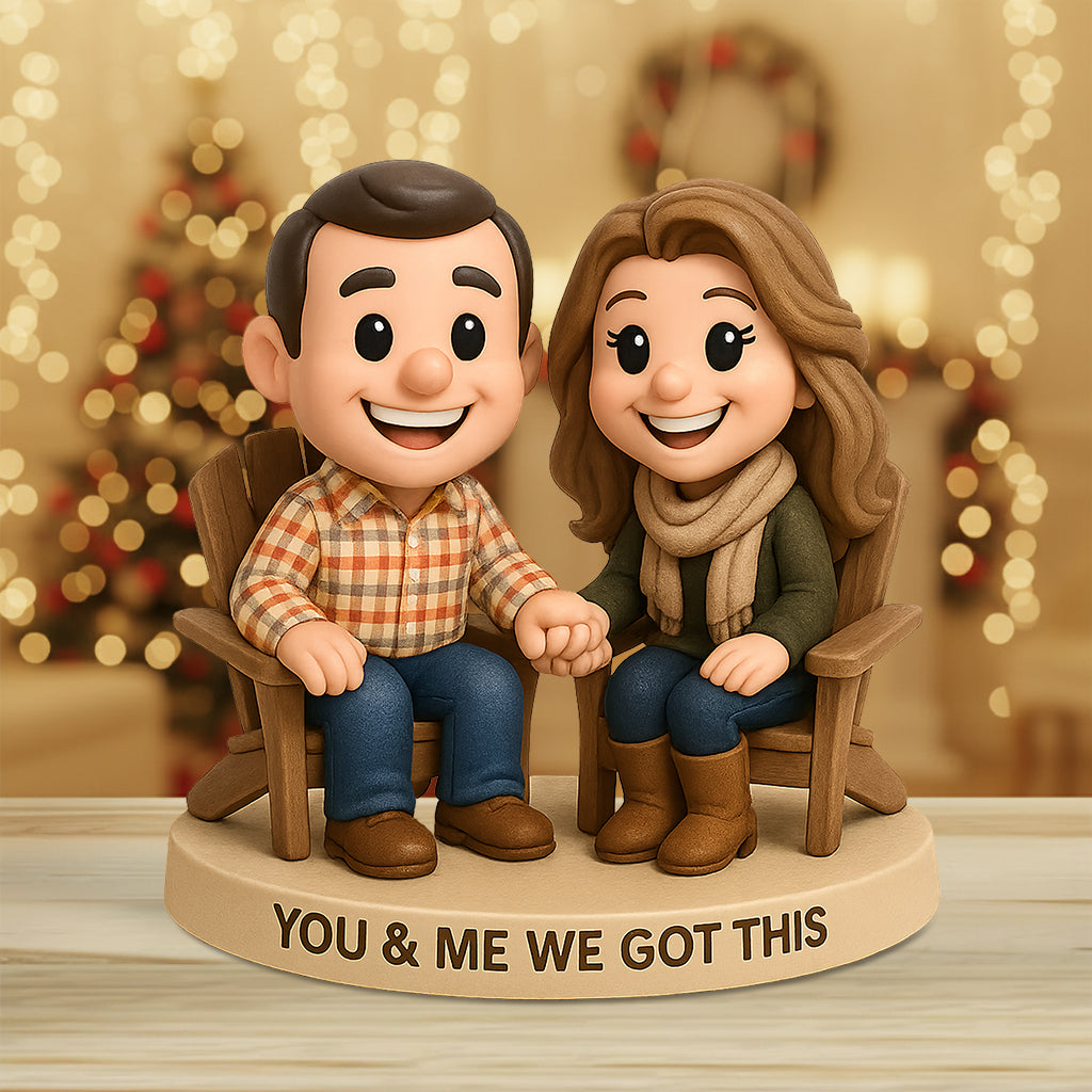 You & Me We Got This - Personalized Couple Custom Shaped Acrylic Plaque