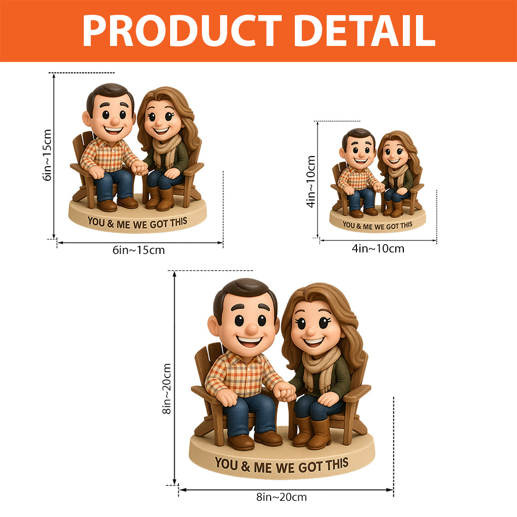 You & Me We Got This - Personalized Couple Custom Shaped Acrylic Plaque