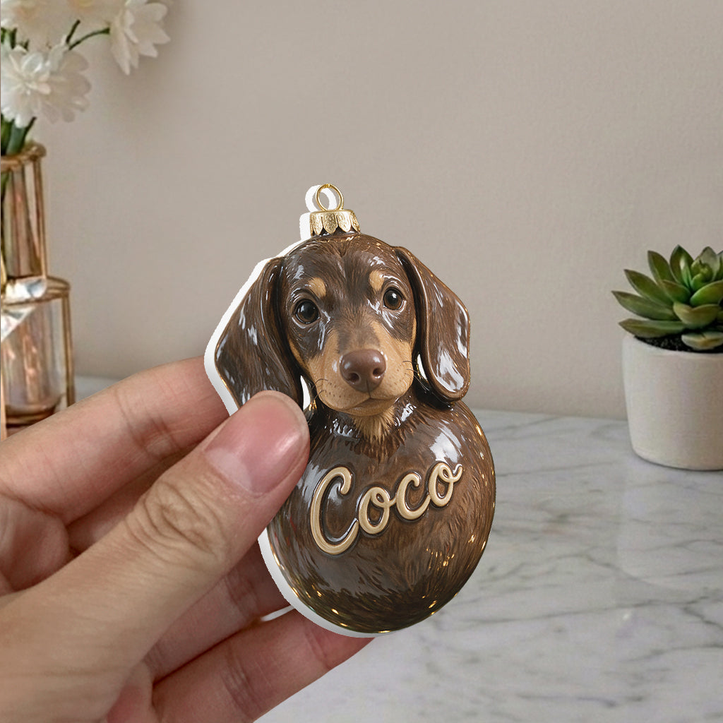 Merry Woofmas - Personalized Dog Premium 3D Ornament