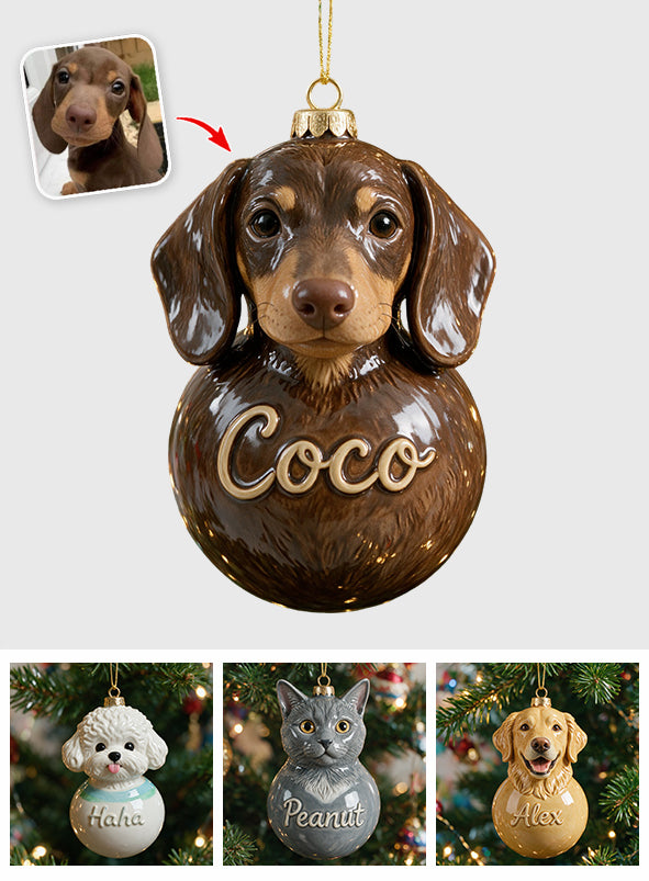 Merry Woofmas - Personalized Dog Premium 3D Ornament