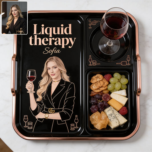 Entspannungszeit mit Wein - Personalisierbares Weinablage