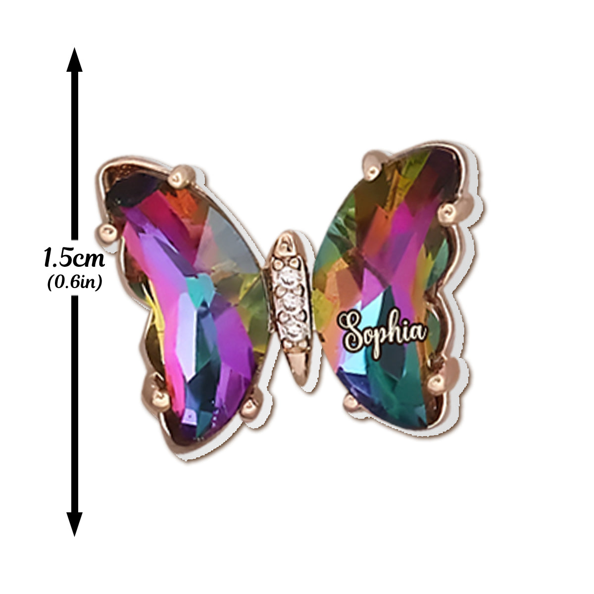 Schweb wie ein Schmetterling – Personalisierte Schmetterlings-Ohrstecker