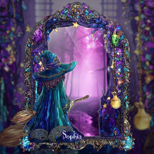 Magical And Mystic - Personalized Witch Wall Hanging Mirror