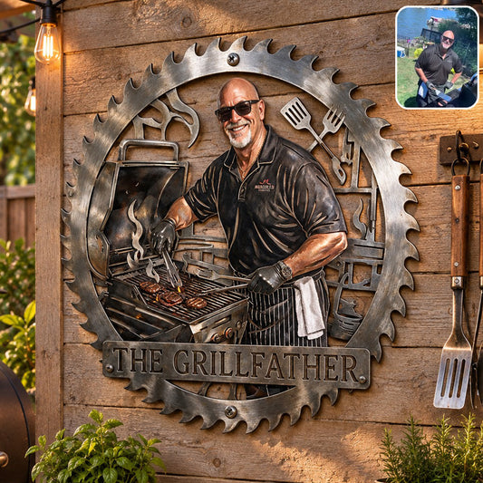Grill & Bar - Personalisierte 3D-gedruckte Metalltafel