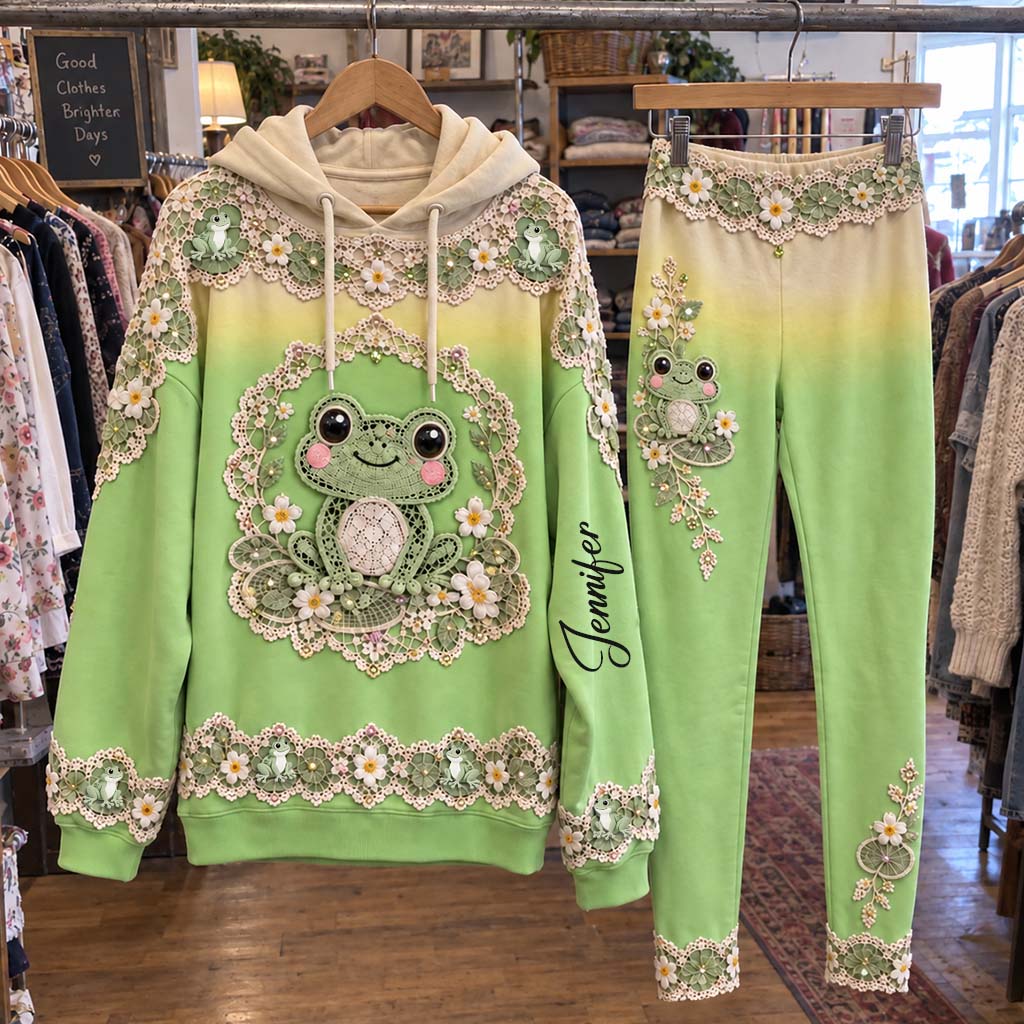 Liebe Frosch - Personalisierter Frosch Hoodie und Leggings