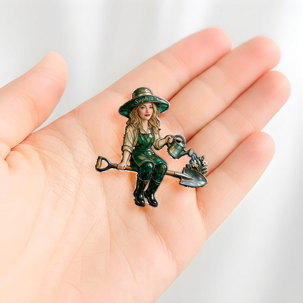 Love Gardening - Personalized Gardening 3D Embossed Enamel Pin