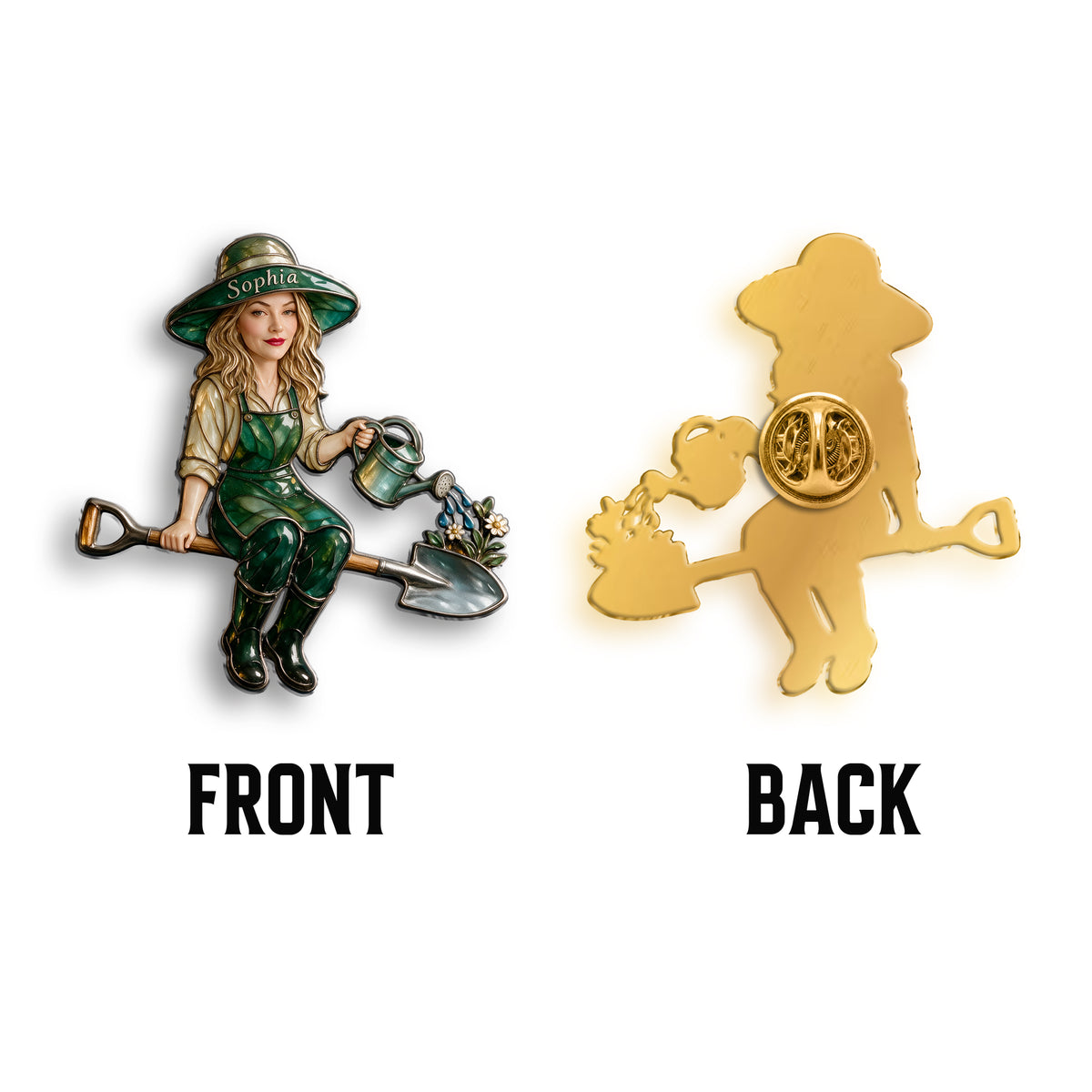 Love Gardening - Personalized Gardening 3D Embossed Enamel Pin