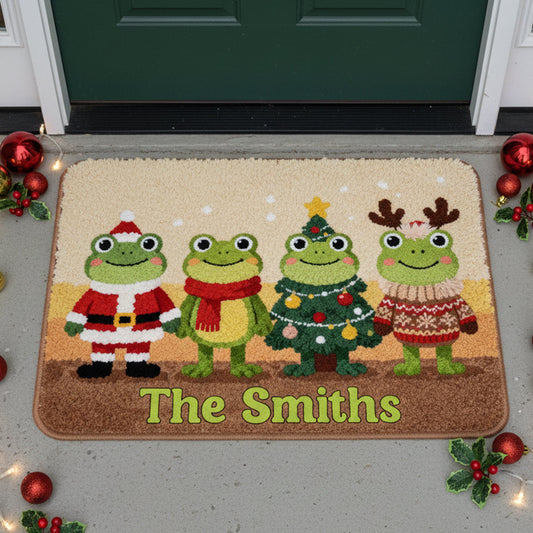 Tapis touffeté antidérapant personnalisé Love Frog