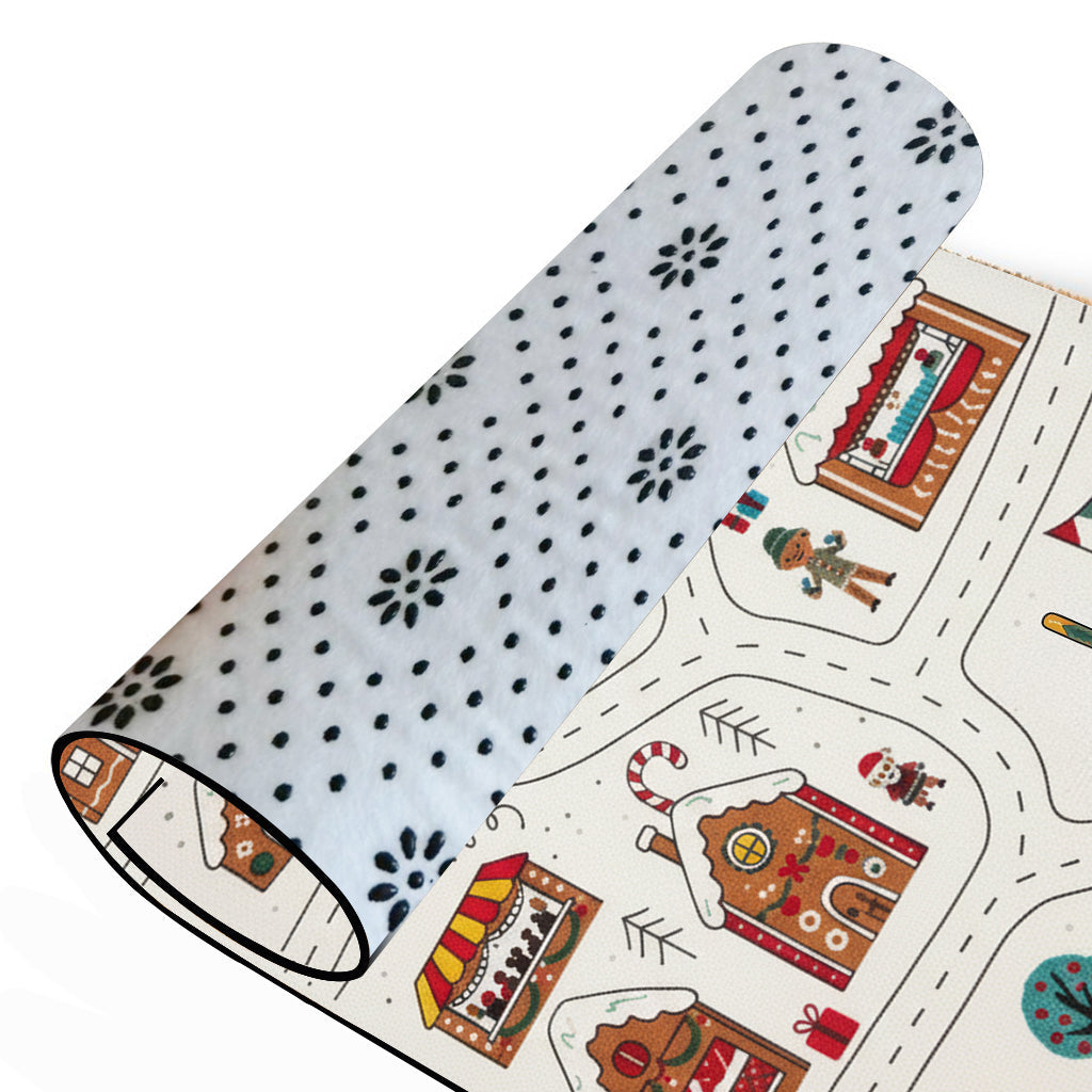 Bienvenue au village de Noël - Tapis enfant personnalisé