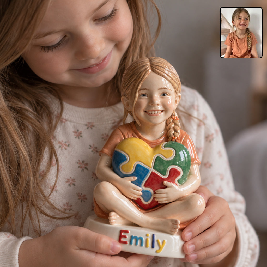 Es ist in Ordnung, anders zu sein - Personalisierte 3D-Plakette zur Aufklärung über Autismus