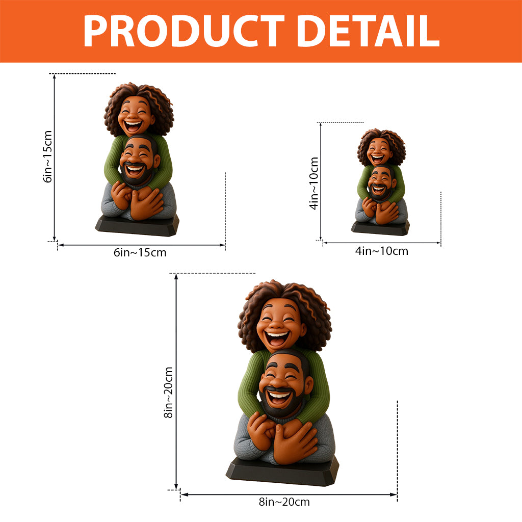 Funny Gift Cartoonish Exaggerated Mascot Style - Personalized Couple Custom Shaped Acrylic Plaque