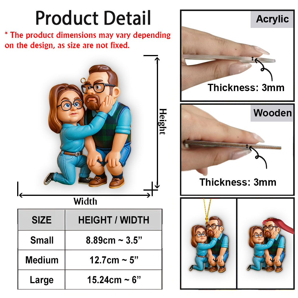 Funny Gift Cartoonish Exaggerated Mascot Style - Personalized Ornament