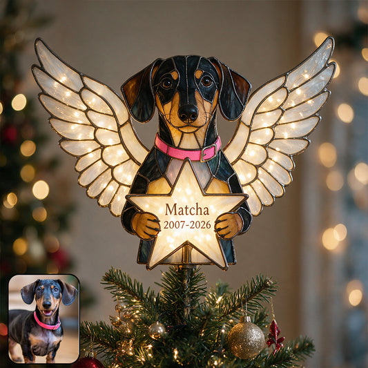 Notre Ange de Noël - Lumière LED Personnalisée pour Arbre