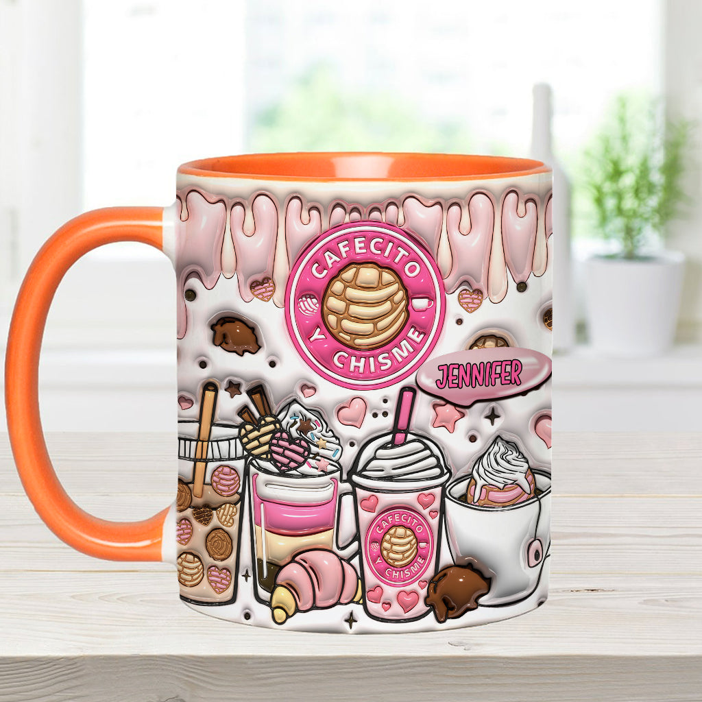 Cafecito Y Chisme – personalisierte Kaffee-Akzent-Tasse