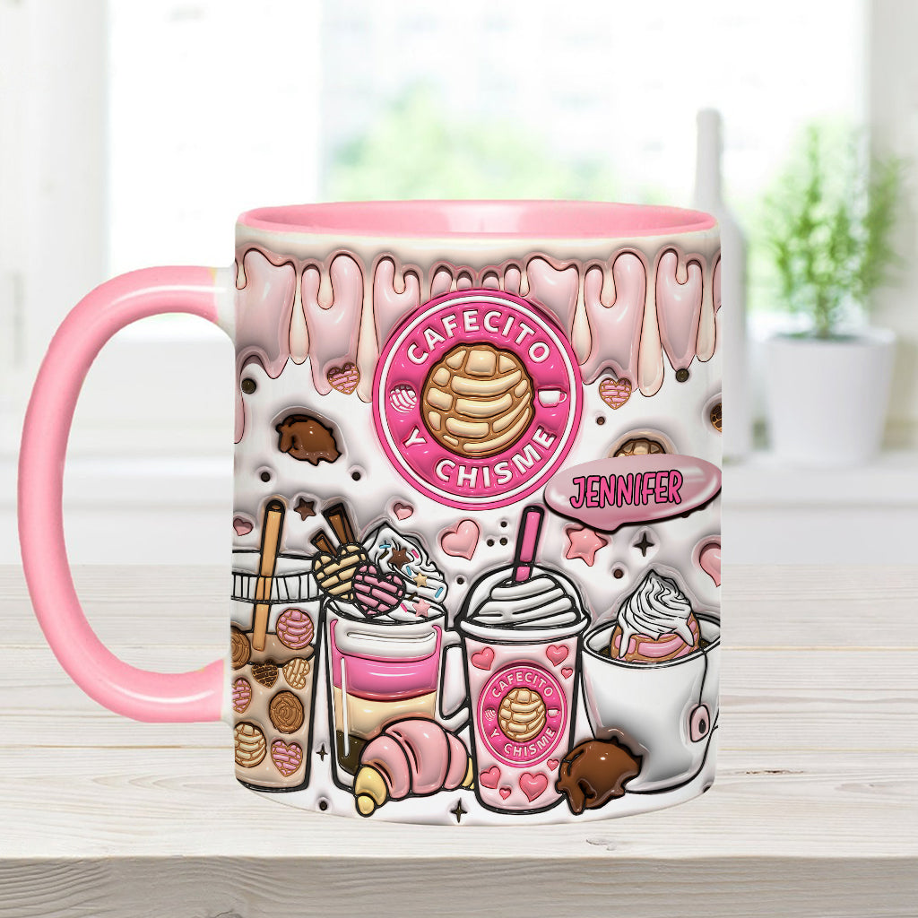Cafecito Y Chisme – personalisierte Kaffee-Akzent-Tasse