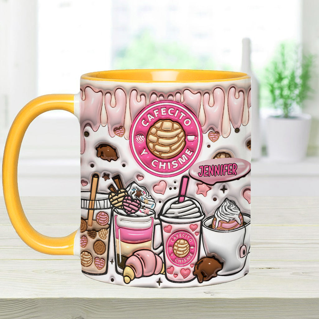 Cafecito Y Chisme – personalisierte Kaffee-Akzent-Tasse