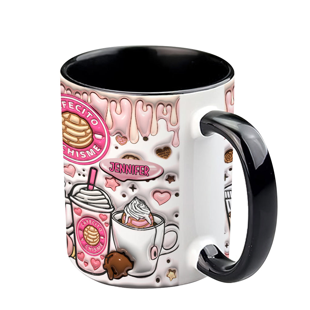 Cafecito Y Chisme – personalisierte Kaffee-Akzent-Tasse