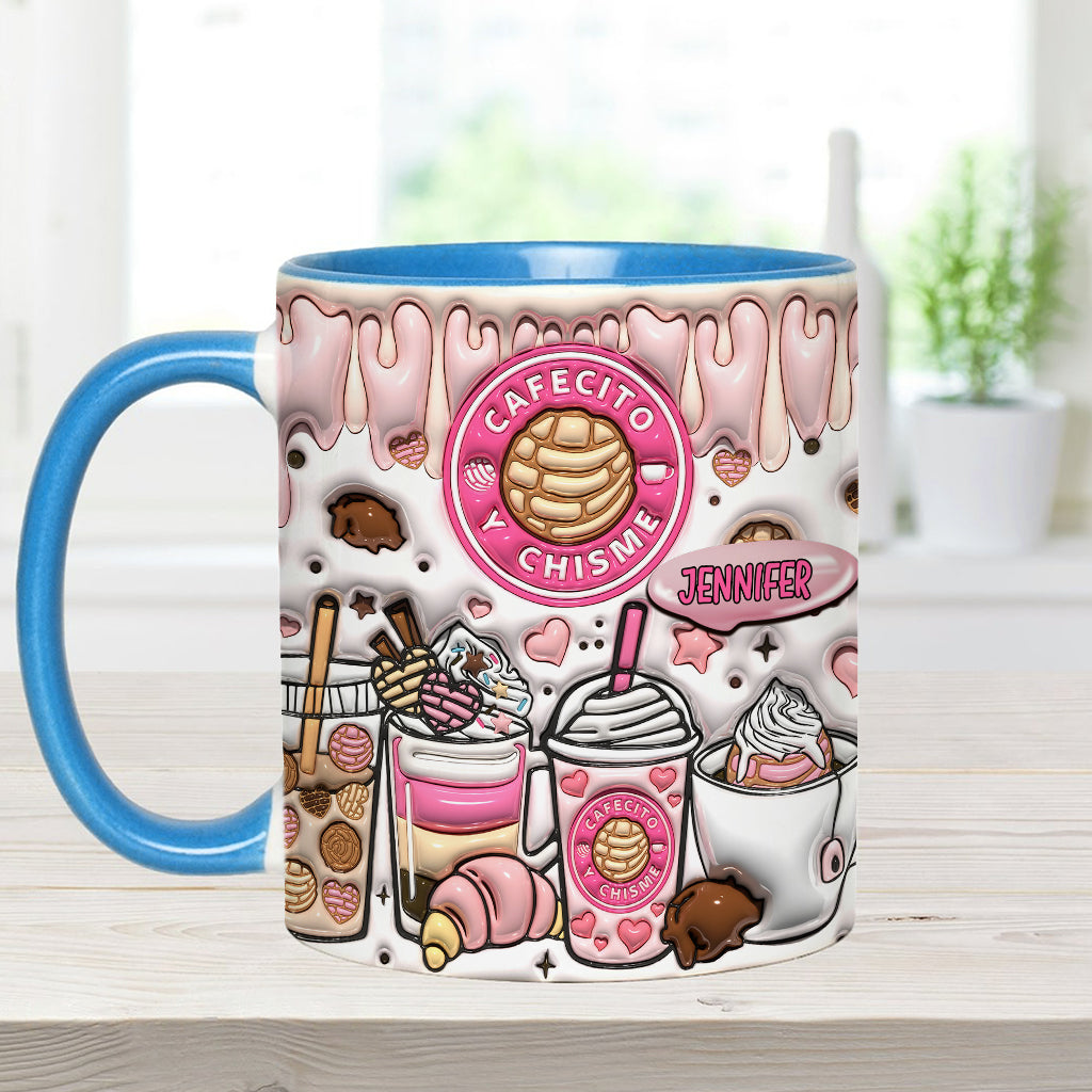 Cafecito Y Chisme – personalisierte Kaffee-Akzent-Tasse