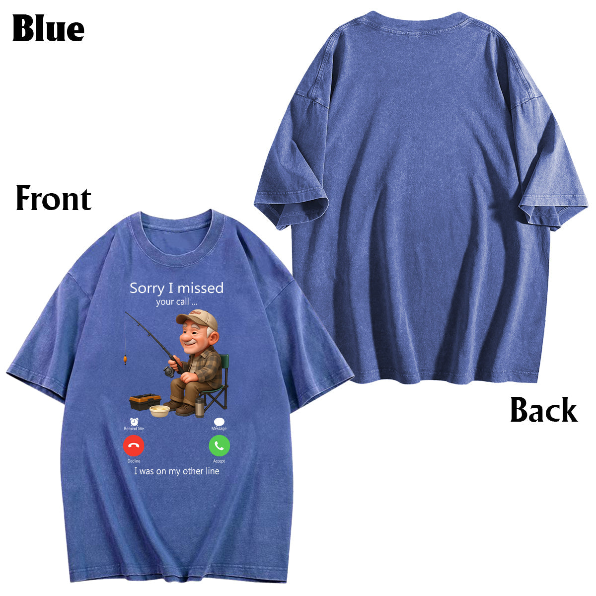 Désolé d'avoir manqué votre appel - T-shirt de pêche personnalisé