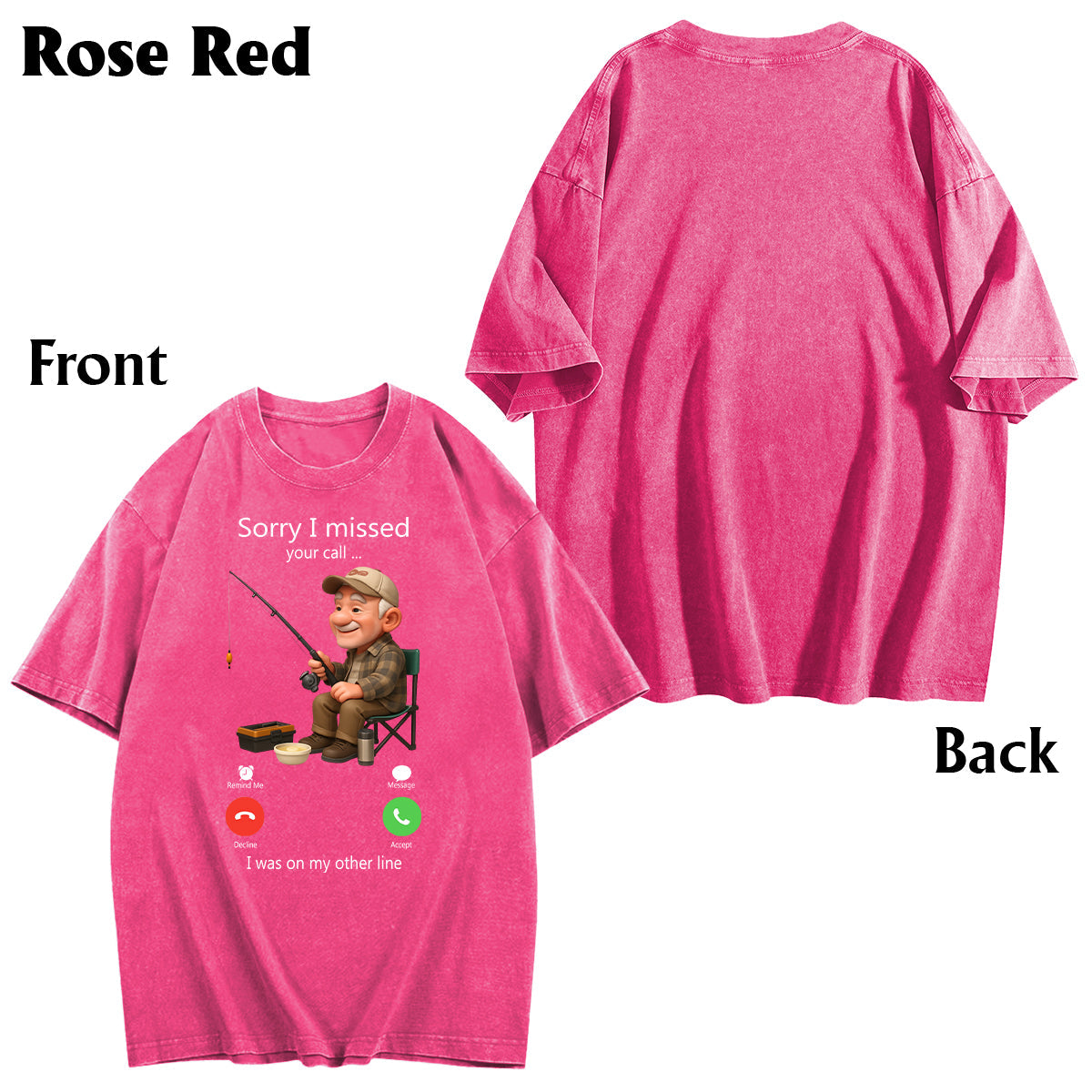 Désolé d'avoir manqué votre appel - T-shirt de pêche personnalisé