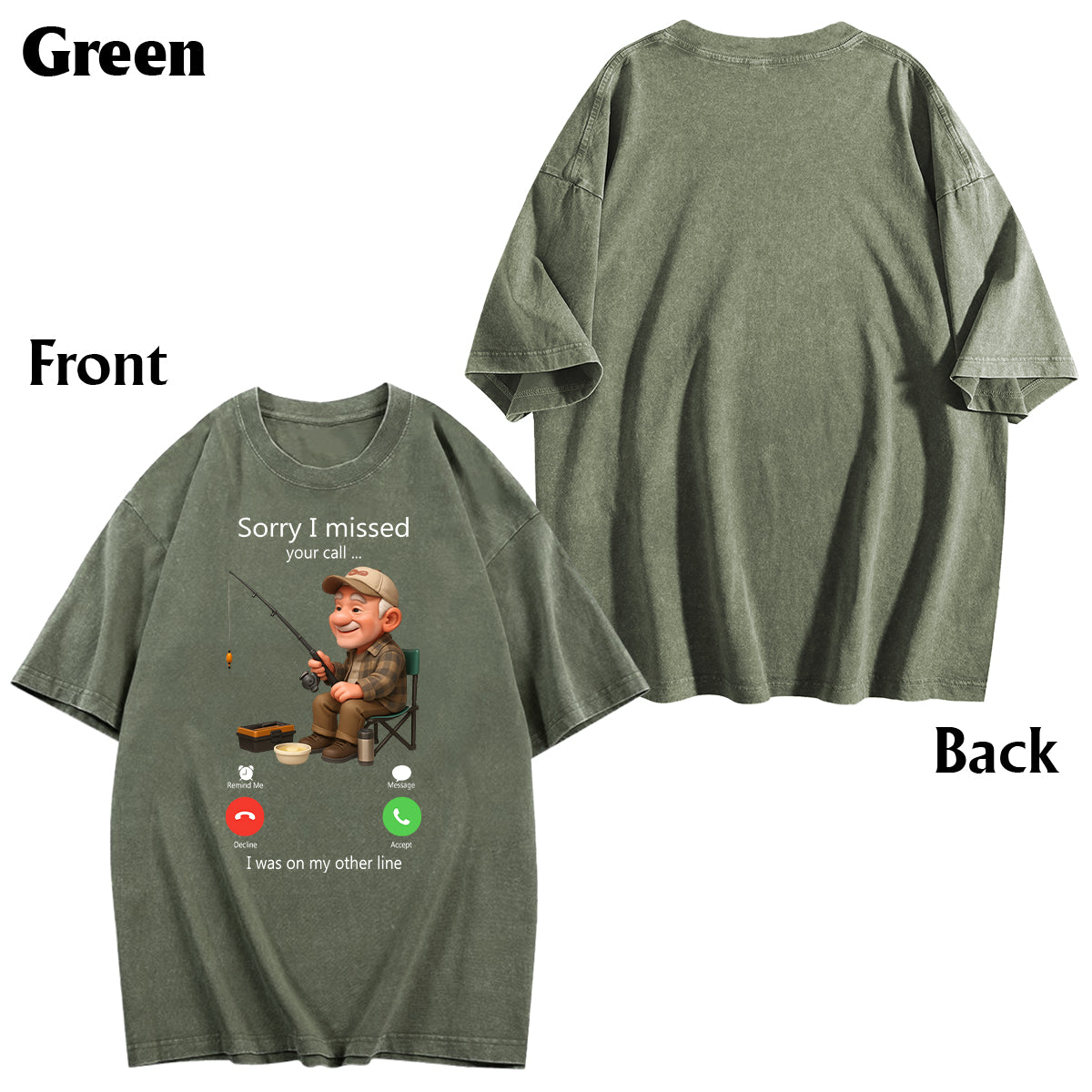 Désolé d'avoir manqué votre appel - T-shirt de pêche personnalisé