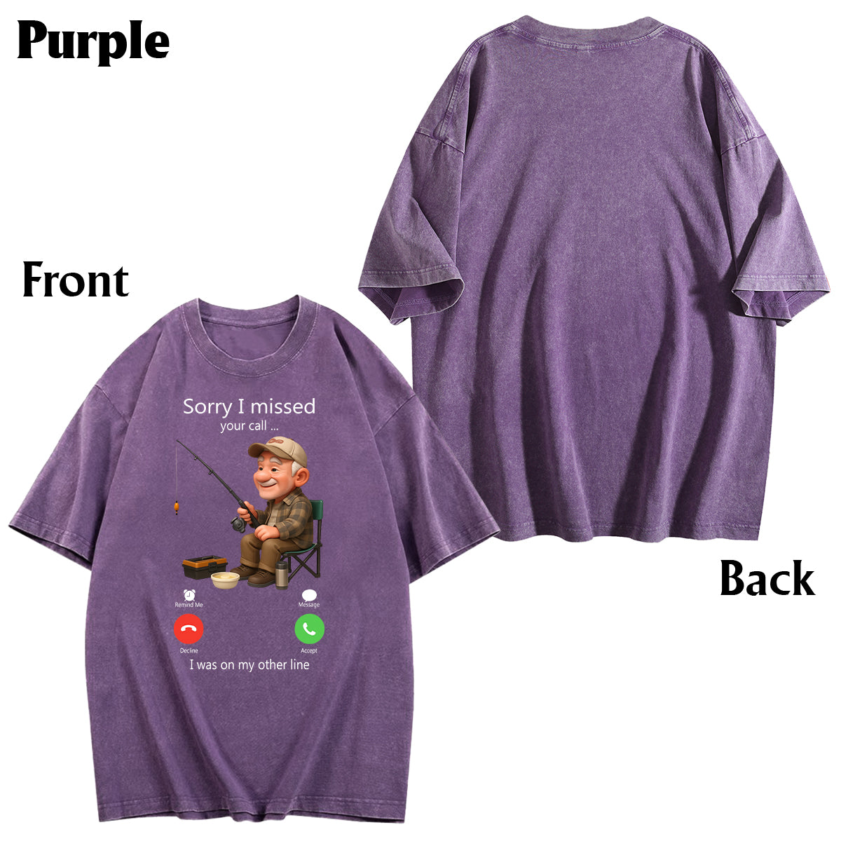 Désolé d'avoir manqué votre appel - T-shirt de pêche personnalisé