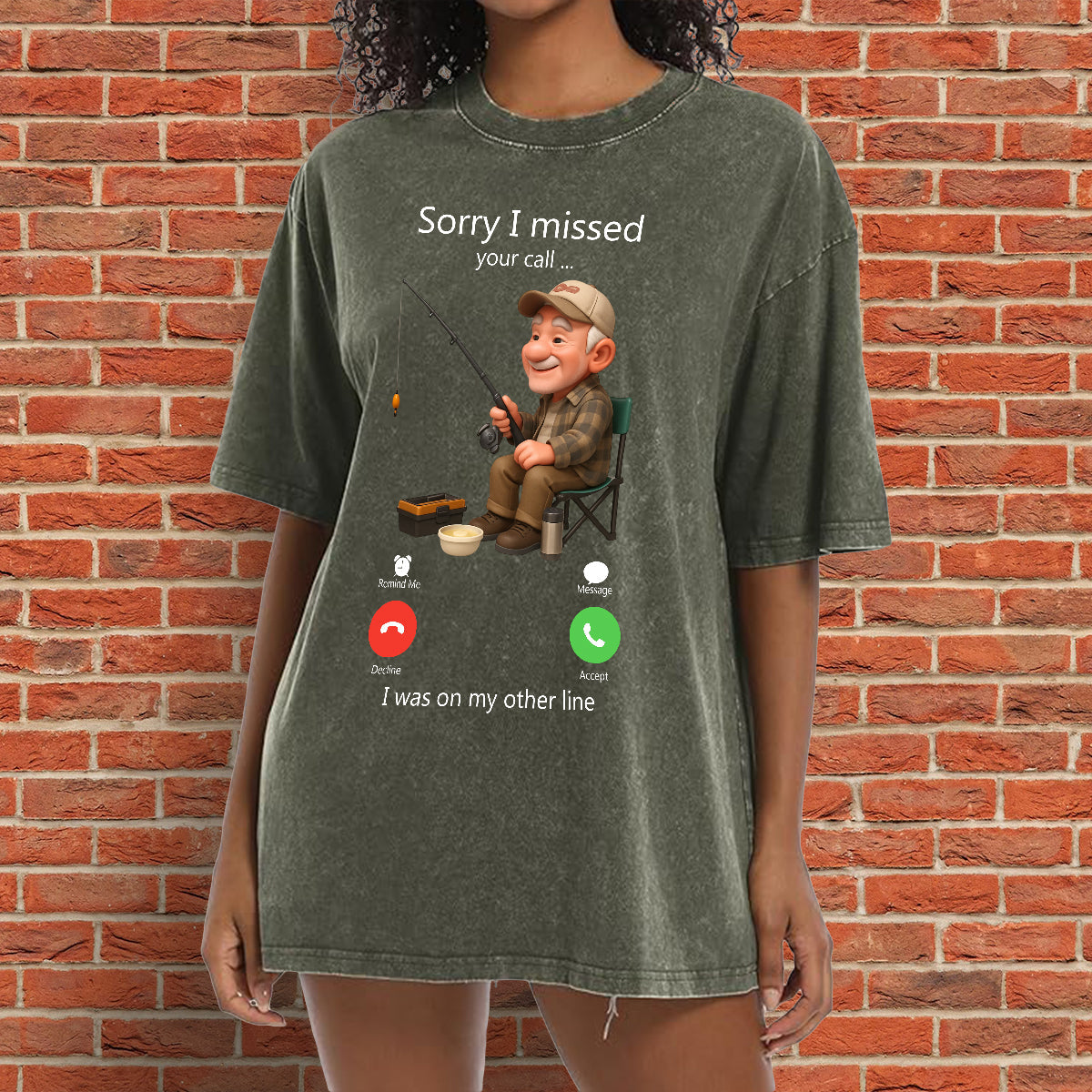 Désolé d'avoir manqué votre appel - T-shirt de pêche personnalisé