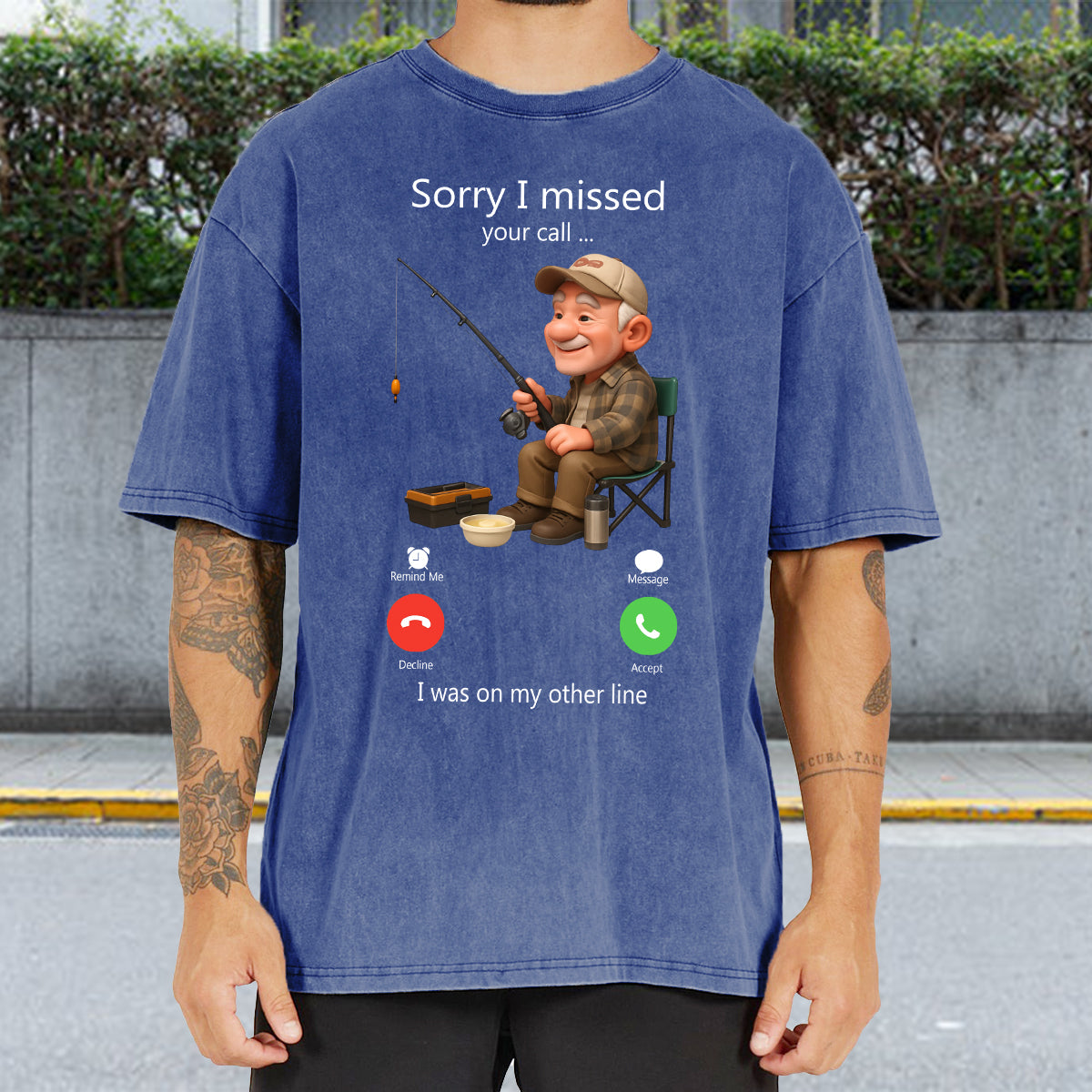 Désolé d'avoir manqué votre appel - T-shirt de pêche personnalisé