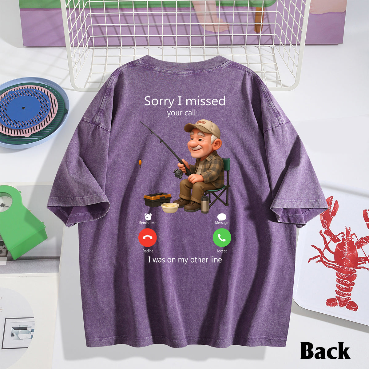 Désolé d'avoir manqué votre appel - T-shirt de pêche personnalisé