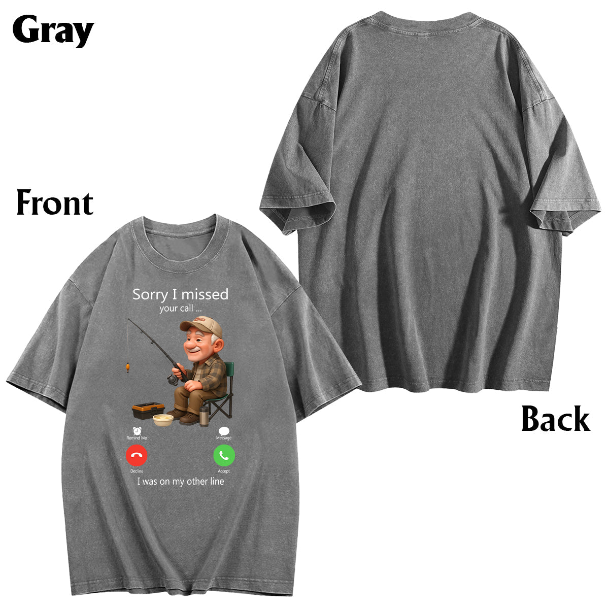 Désolé d'avoir manqué votre appel - T-shirt de pêche personnalisé