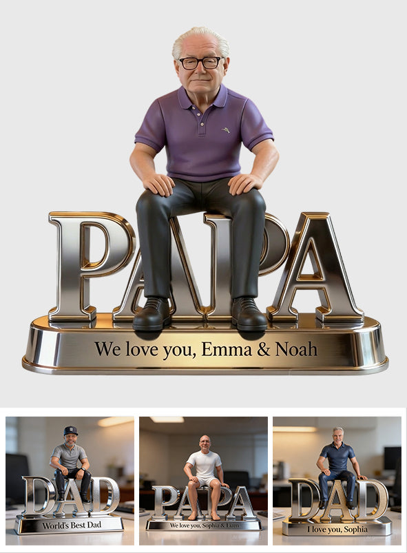 Custom Any Photo Best Gift For Dad, Grandpa - Personalized Father Custom Shaped Acrylic Plaque