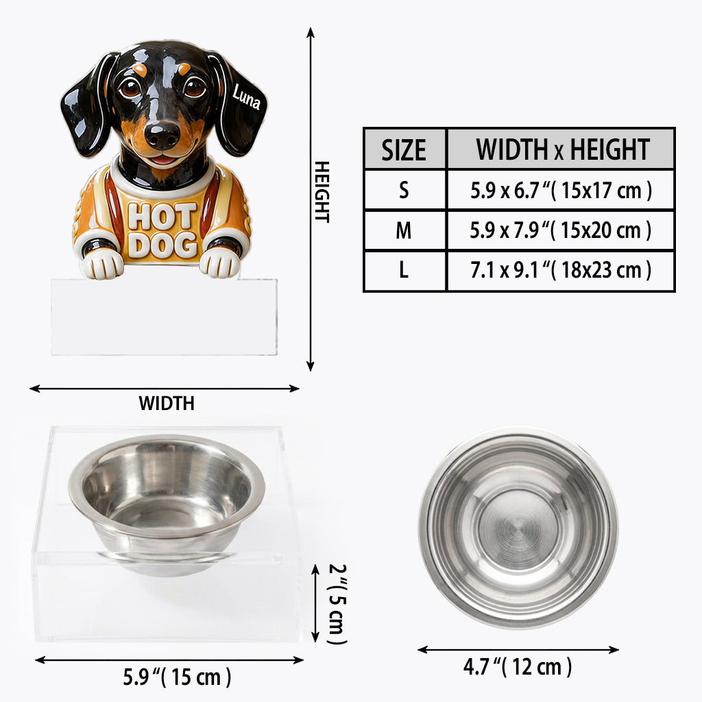Dinner & Drinks Pet Food And Water Bowl - Personalized Dog Pet Feeder