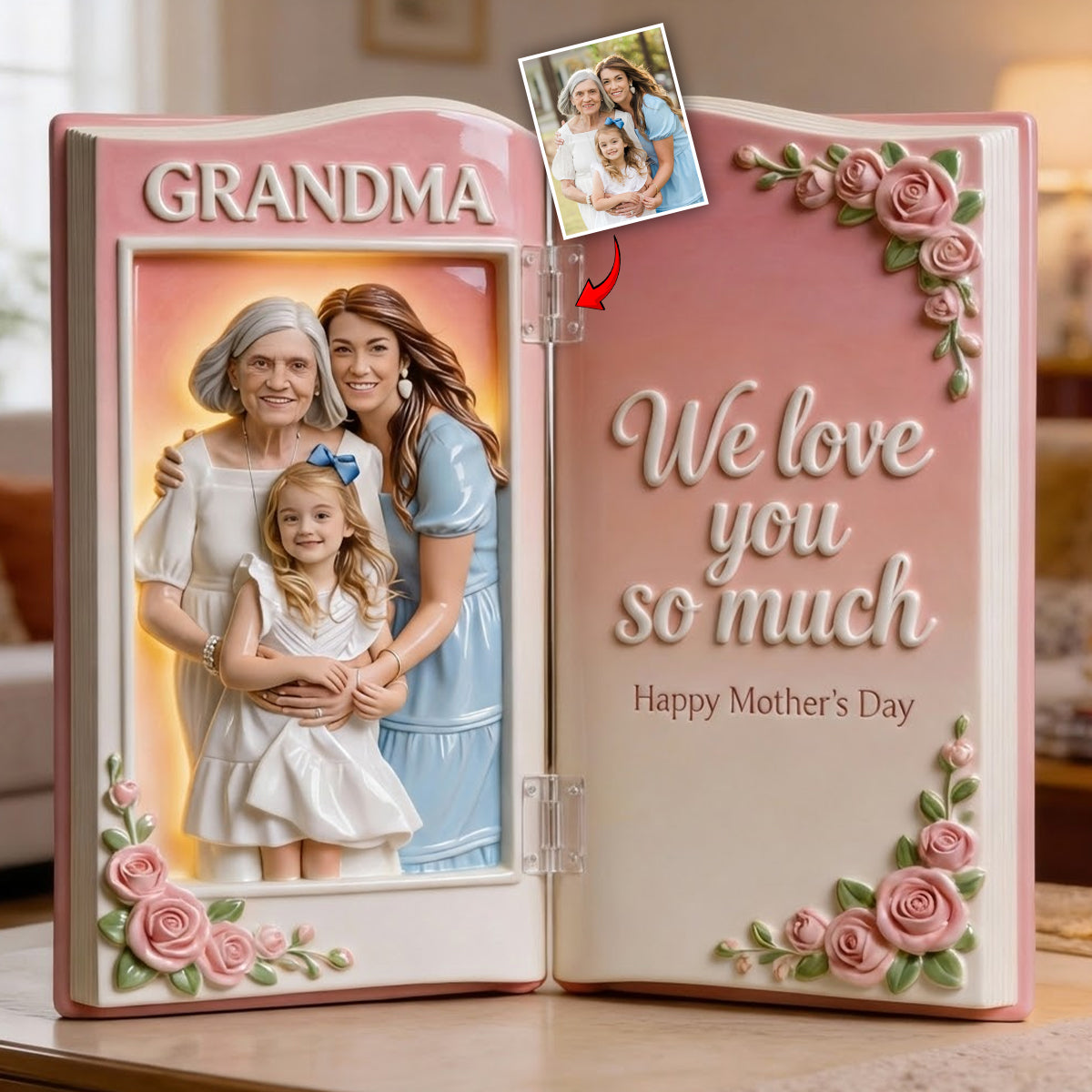 Custom Any Photo Perfect Gift For Mom, Grandma - Personalized Mother Acrylic Diptych