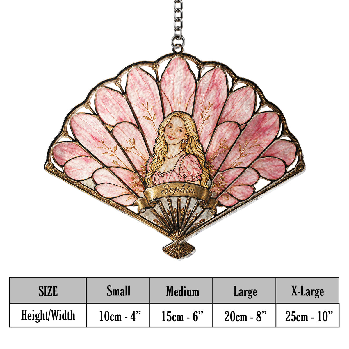 Ornement en Verre Floral Élégant - Suncatcher en Verre Imprimé 3D Personnalisé