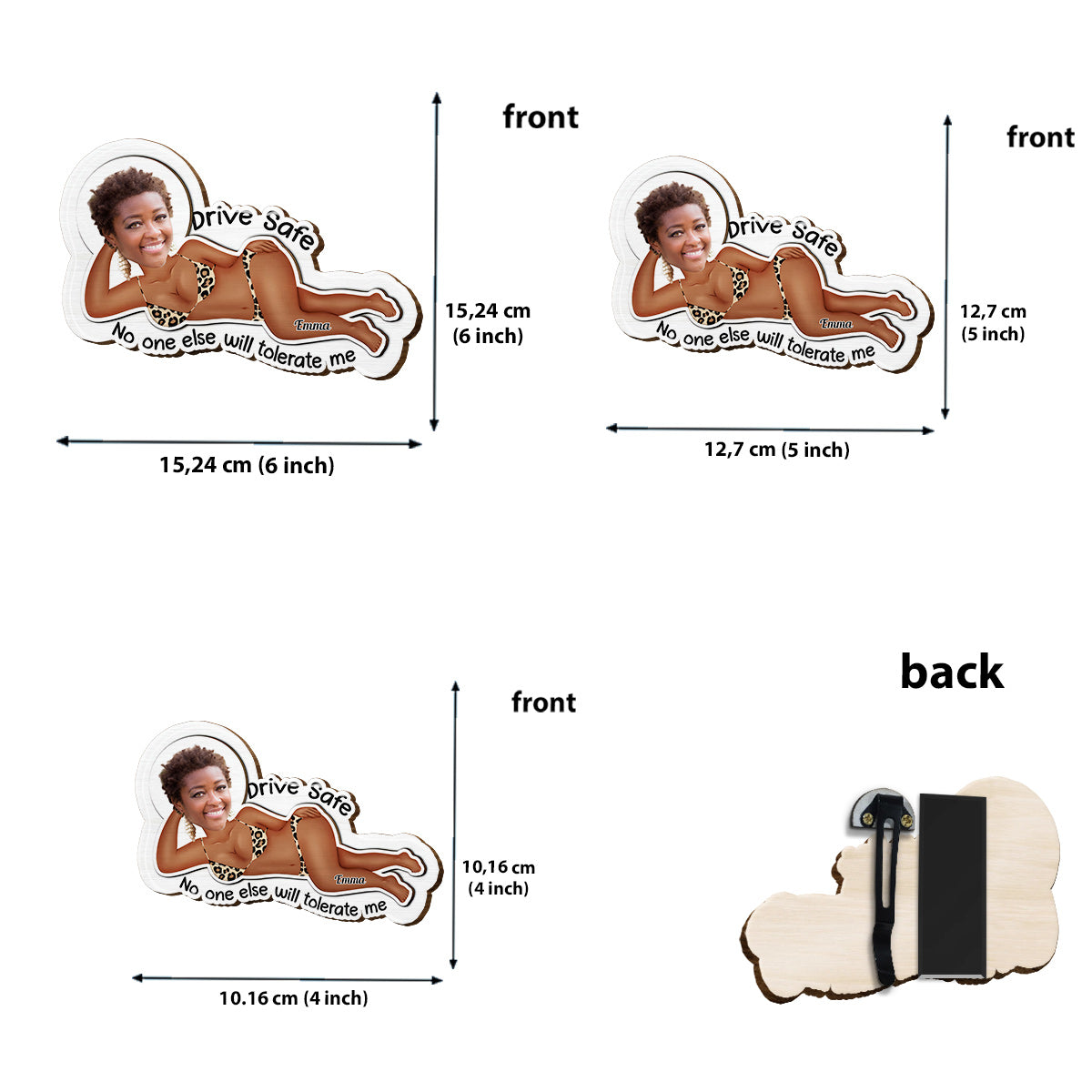 Drive Safe, No One Else Will Tolerate Me - Personalized Couple Shaped Car Visor Clip