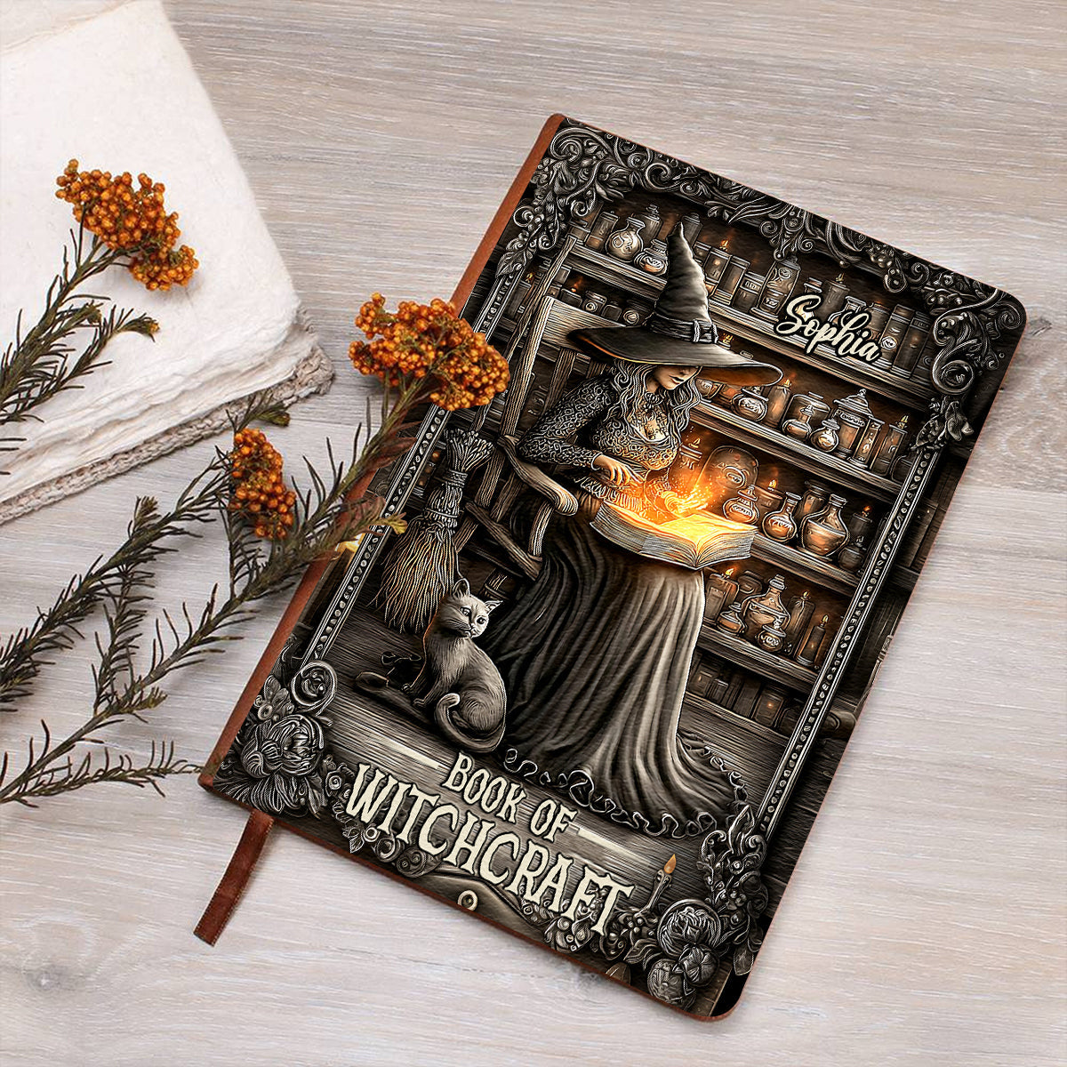 Book Of Witchcraft - Personalized Witch Leather Journal