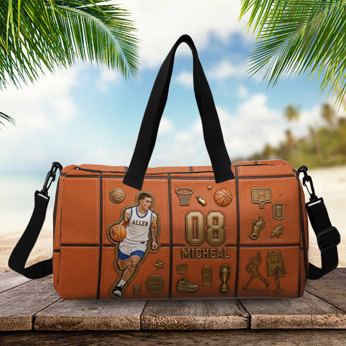 Basketballspieler - Personalisierte Basketball-Duffle-Tasche